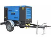 ТСС ЭД-100-Т400-2РКМ26 в шумозащитном кожухе на прицепе с АВР